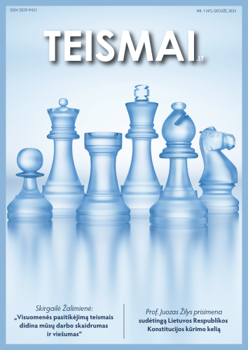 Pasirodė naujas žurnalo TEISMAI.LT numeris