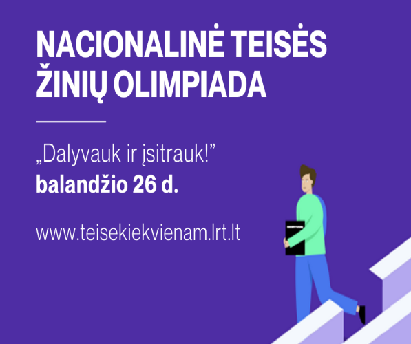 Devintoji Nacionalinė teisės žinių olimpiada skiriama demokratijai ir jaunimo dalyvavimui sprendimų priėmime