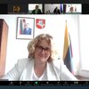 Teismo pirmininkė V.Šelmienė su kolegomis iš Ukrainos bendravo nuotoliu per "Zoom" programėlę
