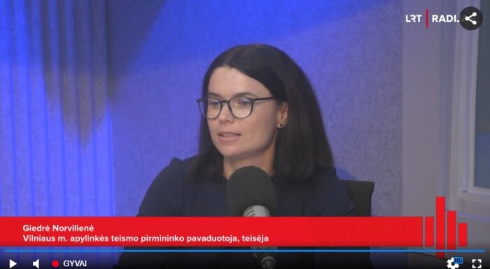 Teismo pirmininko pavaduotoja – apie  saugumą šalies teismuose