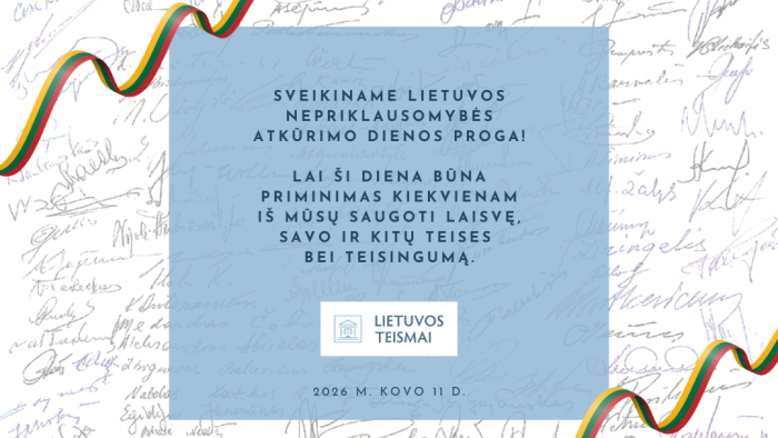 Sveikiname su Lietuvos Nepriklausomybės atkūrimo diena!