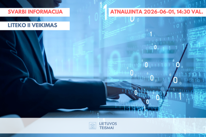 SVARBU: naujausia informacija apie LITEKO II veikimą